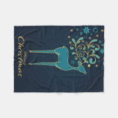Fleece Blanket | rendieren | Vrolijk kerstfeest (Voorkant (Horizontaal))