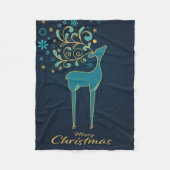 Fleece Blanket | rendieren | Vrolijk kerstfeest (Voorkant)