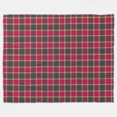 Fleece Blanket - Rood en geel Scottish Tartan (Voorkant (Horizontaal))