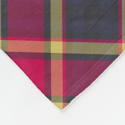 Fleece Blanket - Rood en geel Scottish Tartan 2 (Hoek)