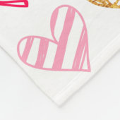 Fleece Blanket - Roze en goudharten (Hoek)