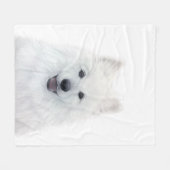 Fleece Blanket, Samoyed Dog by miart Deken (Voorkant (Horizontaal))