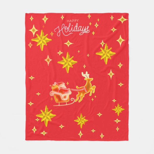Fleece Blanket Santa Clause (Voorkant)