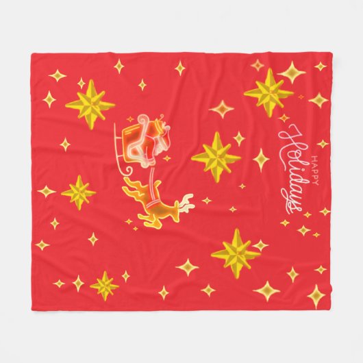 Fleece Blanket Santa Clause  Deken (Voorkant (Horizontaal))