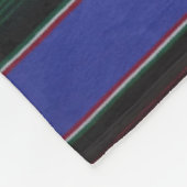 Fleece Blanket Serape Stripe Print Bright Blue (Hoek)