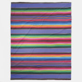 Fleece Blanket Serape Stripe Print Bright Blue Deken (Voorkant)