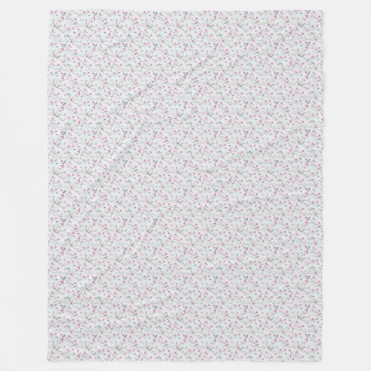 Fleece Blanket - Shabby Chic Blossom (Voorkant)
