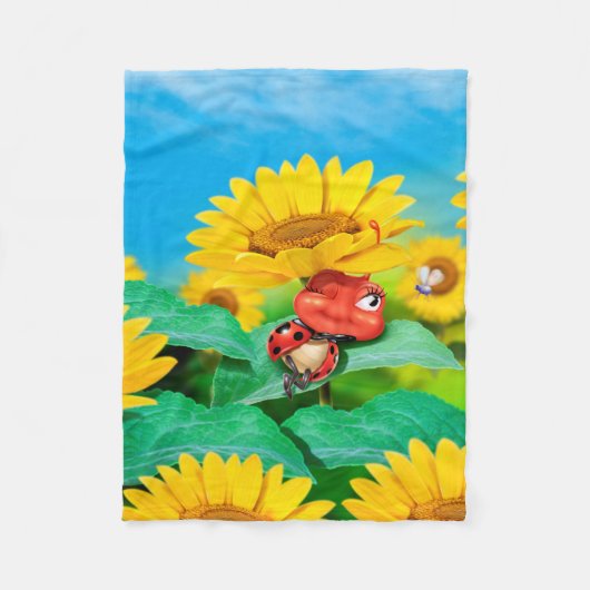 Fleece blanket Sleepy Ladybug Deken (Voorkant)