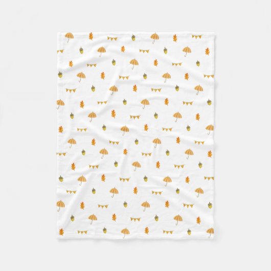 Fleece Blanket (Small) - Autumn And Fall Pattern Deken (Voorkant)