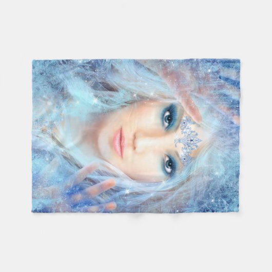 Fleece Blanket, Sneeuwkoningin. Wintermooi (Voorkant (Horizontaal))