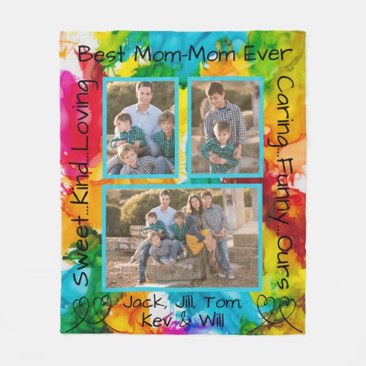 Fleece Blanket "Splash of Color" Foto Blanket Deken (Voorkant)