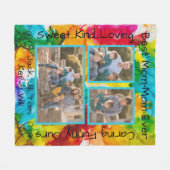 Fleece Blanket "Splash of Color" Foto Blanket Deken (Voorkant (Horizontaal))