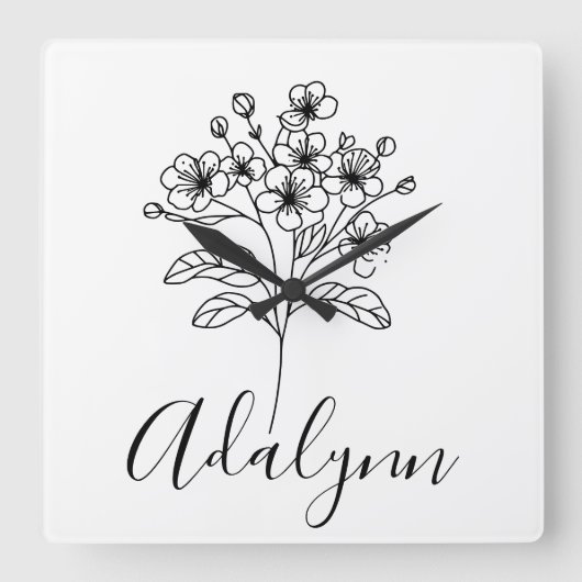 Fleece Blanket Vierkante Klok (Voorkant)