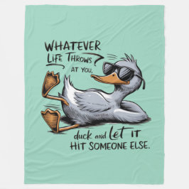 Fleece Blanket - "Wat het leven ook naar je gooit"