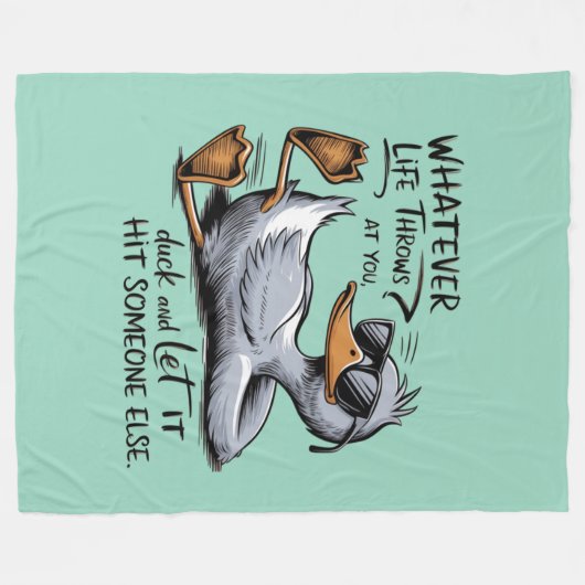 Fleece Blanket - "Wat het leven ook naar je gooit" (Voorkant (Horizontaal))