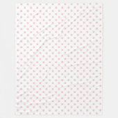Fleece Blanket/White met roze pooldots (Voorkant)