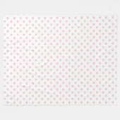 Fleece Blanket/White met roze pooldots Deken (Voorkant (Horizontaal))