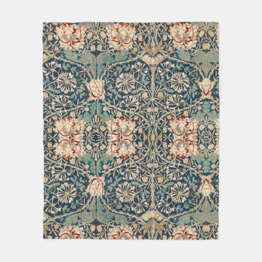 FLEECE BLANKET : WILLIAM MORRIS : HONEYSUCKLE DEKEN (Voorkant)