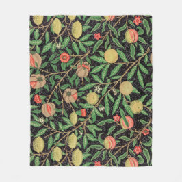FLEECE BLANKET : WILLIAM MORRIS : POMEGRANTE