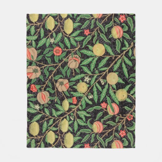 FLEECE BLANKET : WILLIAM MORRIS : POMEGRANTE DEKEN (Voorkant)