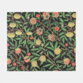 FLEECE BLANKET : WILLIAM MORRIS : POMEGRANTE DEKEN (Voorkant (Horizontaal))