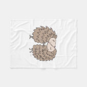 Fleece Blanket with Hedégels knuffelend Deken (Voorkant (Horizontaal))