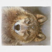 Fleece Blanket/Wolf (Voorkant (Horizontaal))
