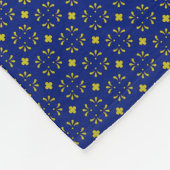 Fleece Blanket yellow blobloemen Deken (Hoek)