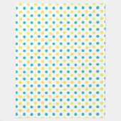 Fleece Blanket/Yellow en Blue Polka Dots (Voorkant)