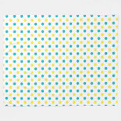 Fleece Blanket/Yellow en Blue Polka Dots Deken (Voorkant (Horizontaal))