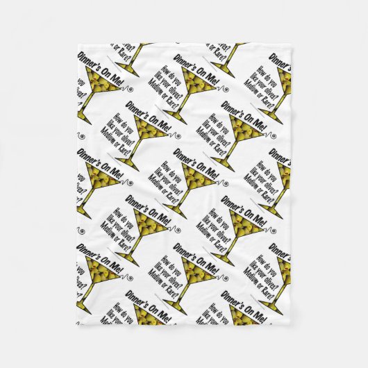 FLEECE BLANKETS - MEDIUM- OF ZELDZAME MARTINI-OLIJ (Voorkant)