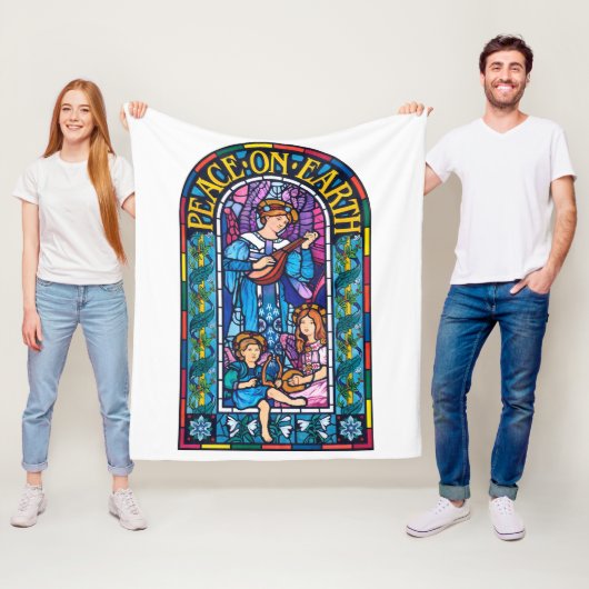 Fleece Deken (50 in x 60 in) Vrede op Aarde (In situ)