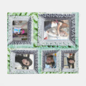 Fleece deken 5 Zilveren lijst foto-inserts (Voorkant (Horizontaal))
