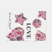 Fleece deken, 76,2 cm x 101,6 cm Rood Deken (Voorkant (Horizontaal))