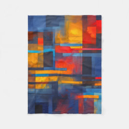 Fleece deken (abstract ontwerp)