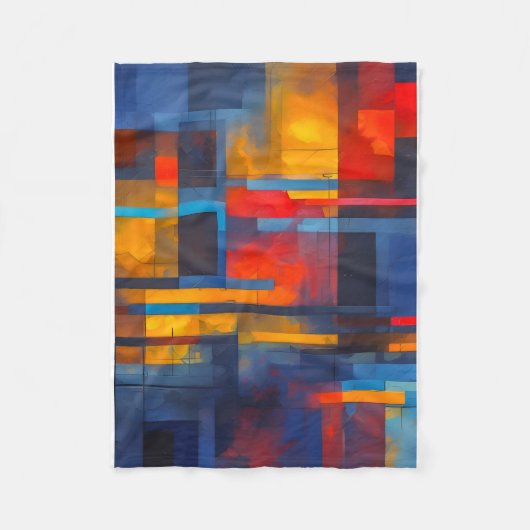 Fleece deken (abstract ontwerp) (Voorkant)