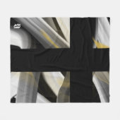 Fleece Deken Abstracte Trend Interieur Decor Zwart (Voorkant (Horizontaal))