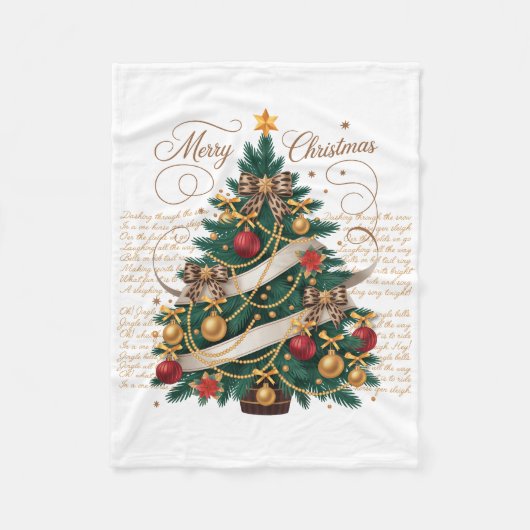 Fleece deken-Baby Zalig Kerstmis Fleece deken (Voorkant)