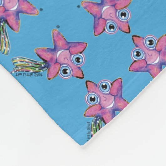 Fleece Deken - Blauw, Little Shot Kinderen Kamer (Hoek)