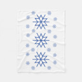 Fleece deken - Blauwe Sneeuwvlok (Voorkant)