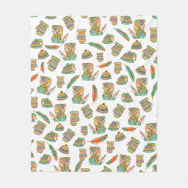 Fleece Deken Boho Pet Meisje