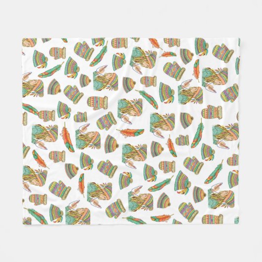 Fleece Deken Boho Pet Meisje (Voorkant (Horizontaal))