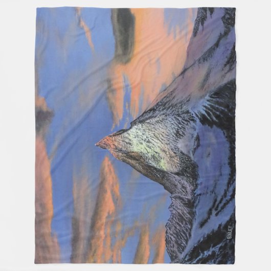Fleece deken - "De Matterhorn bij zonsondergang" (Voorkant)