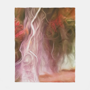 Fleece Deken Dream Light Red Tree