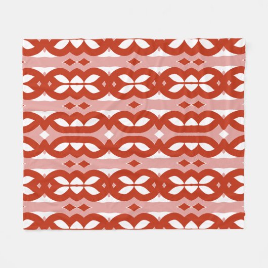 Fleece Deken, Een trendy klassieke rode stof ontwe (Voorkant (Horizontaal))