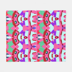 Fleece Deken, Een trendy kleurrijke stof ontwerp Deken