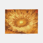 Fleece Deken Fantasy Bloemen Geel (Voorkant (Horizontaal))