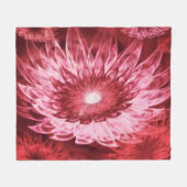 Fleece Deken Fantasy Bloemen Rood (Voorkant (Horizontaal))