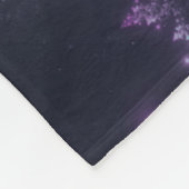 Fleece Deken Fractal Bladeren Violet Glow (Hoek)