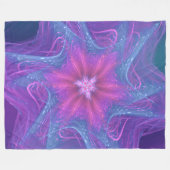 Fleece Deken Fractal Delicate Cyaan Palet (Voorkant (Horizontaal))